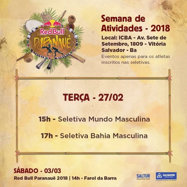 RED BULL PARANAUÊ 2018 Capoeira Eventos - Agenda Portal Capoeira 2