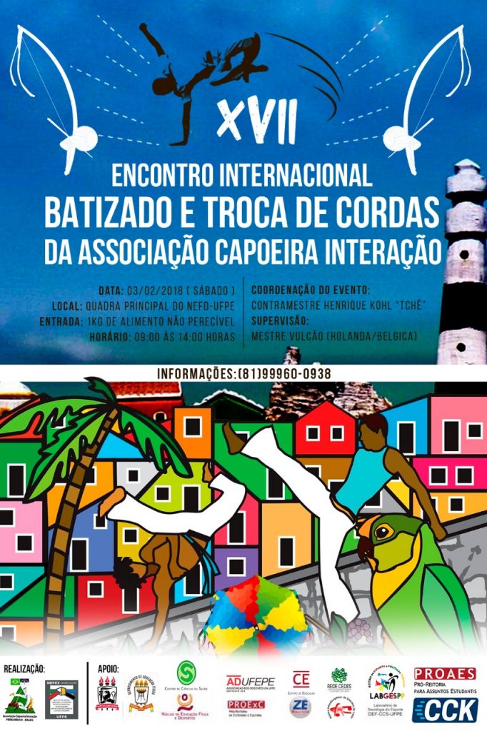 Aconteceu: XVII Encontro Internacional, Batizado e Troca de Cordas da Associação Capoeira Interação Eventos - Agenda Portal Capoeira
