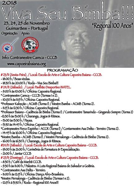 Guimarães: VIVA SEU BIMBA!!! Eventos - Agenda Portal Capoeira 2